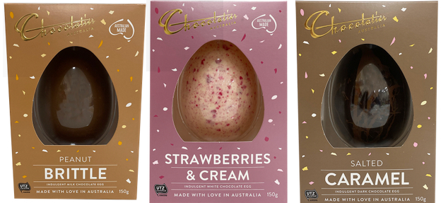 the three chocolatier hollow eggs