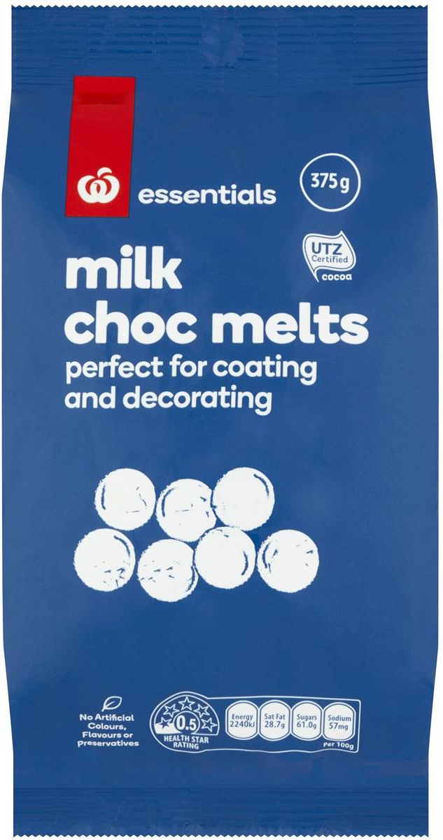 Essentials milk choc melts